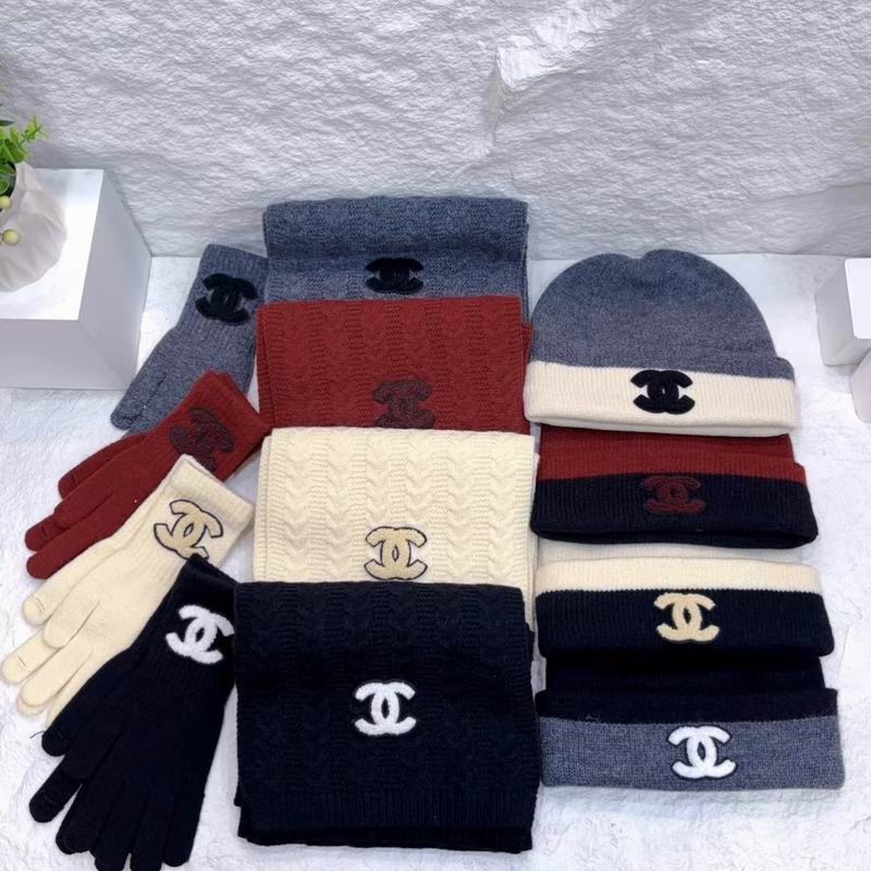 Chanel scarf hat gloves 112507